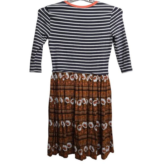Matilda Jane Dress Women’s Small Striped Boho Mixed Print Cotton Retro Casual - Picture 2 of 5
